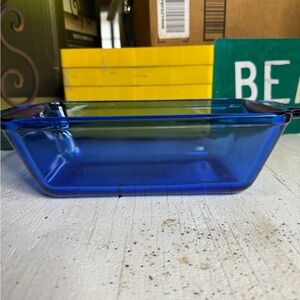 Anchor Blue Glass Vanity Tray